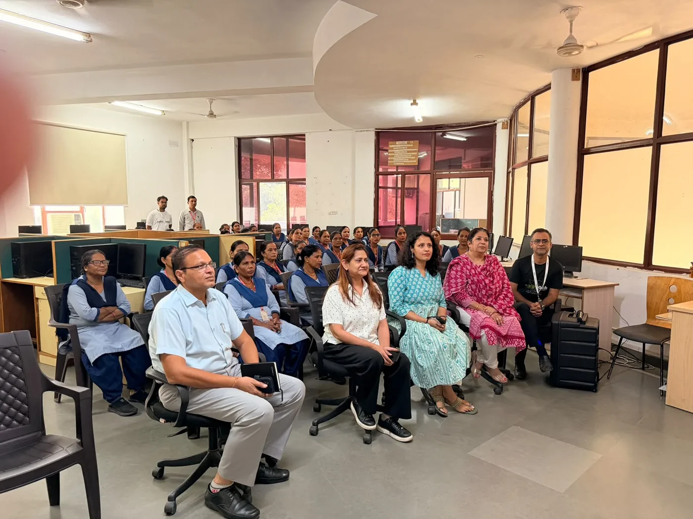 School housekeeping and support staff participating in the SafaSoch Aravali workshop