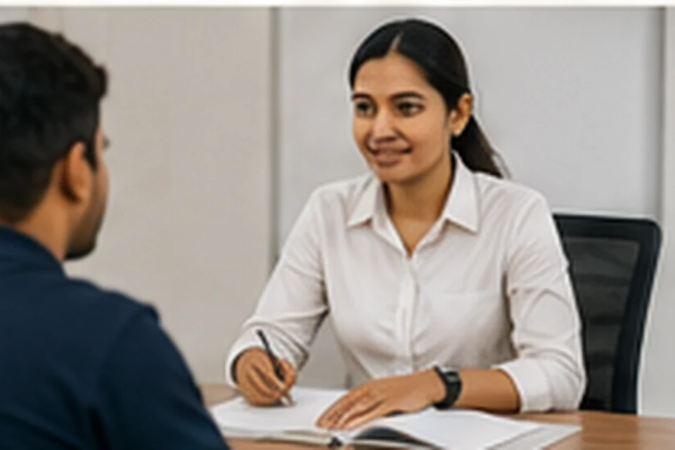 Indian learner receiving employability coaching