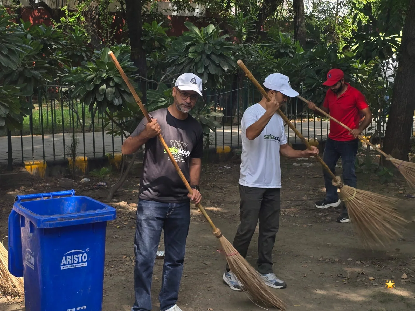 SafaSoch participants taking part in a community cleanliness activity during Swachhata Hi Seva 2026 in Delhi